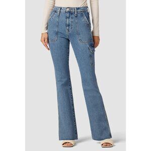 Faye Utility Ultra High-Rise Bootcut Jeans in Earth Angel by Hudson